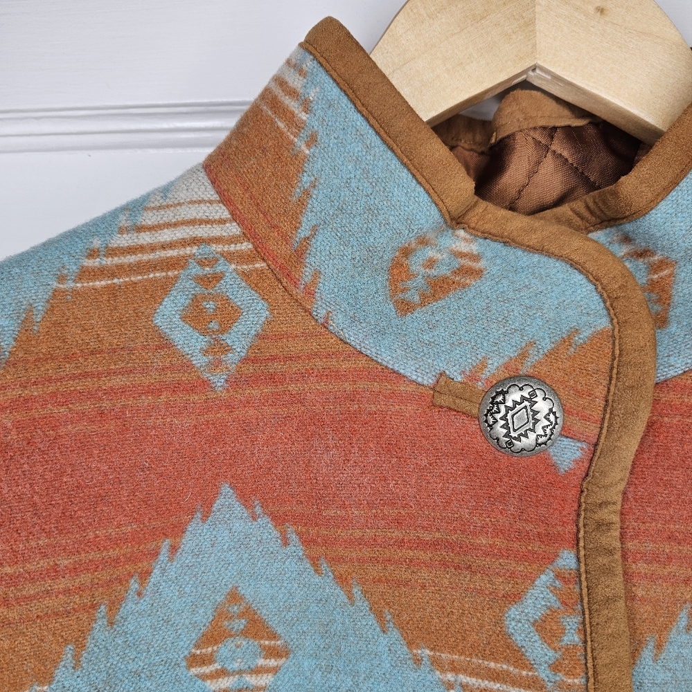 VTG Pendleton Aztec Blanket Jacket - Picture 4 of 16